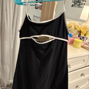 Urban Outfitters Black Chemise with White Accents